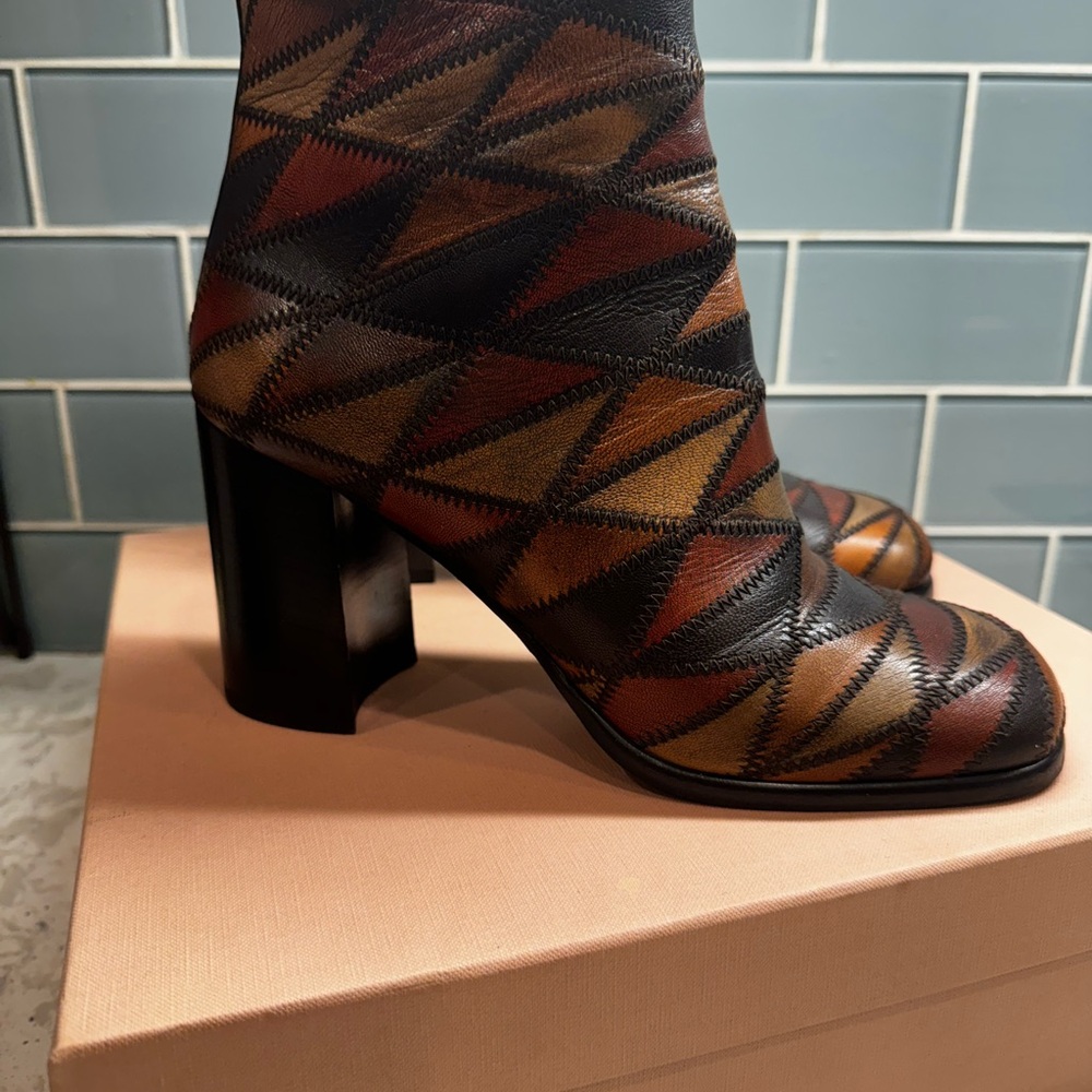 Euc Pattern Miu Miu Boots - image 2